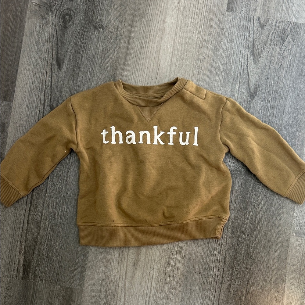 Little Co. Infant Thankful Brown Sweatshirt - 9 mos.